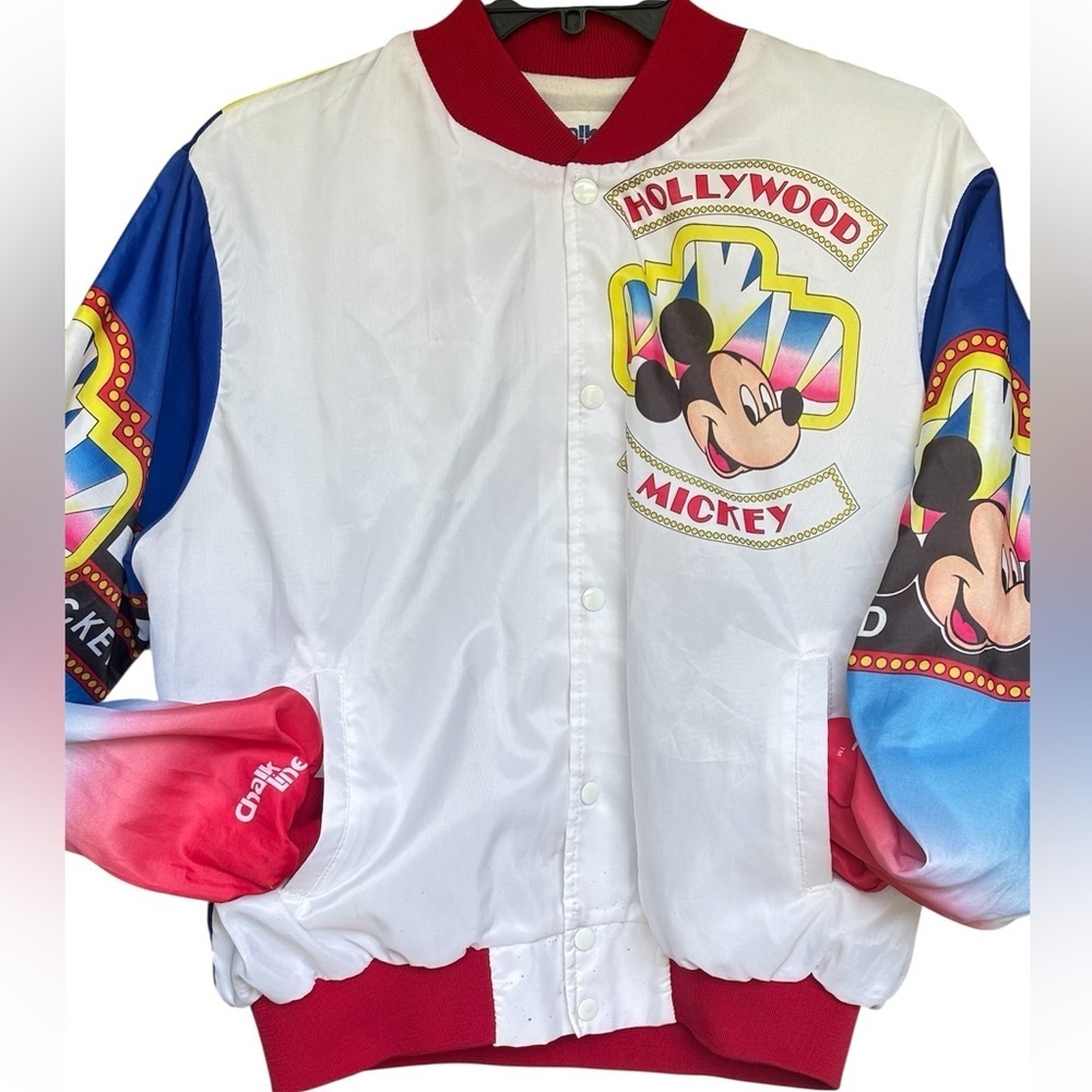 vintage Chalk Line Disney Mickey Mouse Fanimation satin bomber jacket